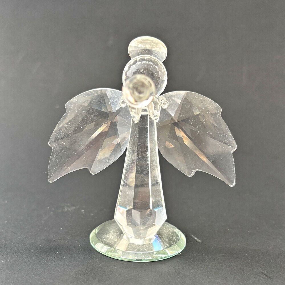 Vintage Austrian Crystal Christmas Angel Figurine Holiday 1980s Made Canada